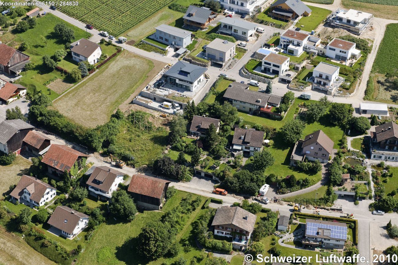 Detail Hinterdorf, div. Bauphasen